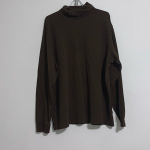 TURTLENECK Brown Long-Sleeve Tee